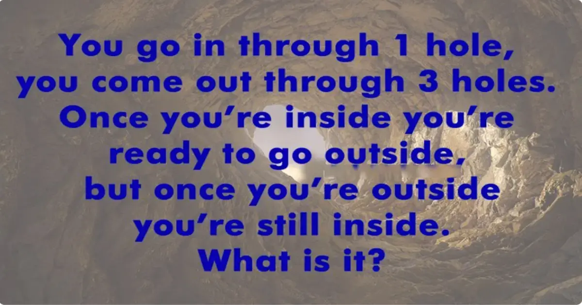 Word Riddle Game: You Go In Through One Hole